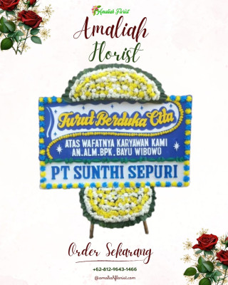 Papan Bunga Duka di Bagus Kuning